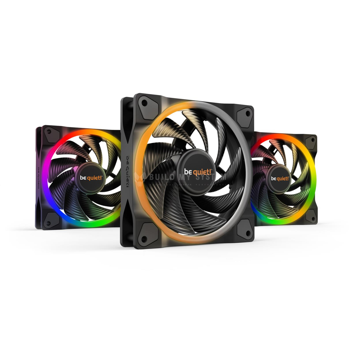 Be Quiet! Light Wings 140mm PWM High-Speed Triple Pack – 3 Ventilateurs ARGB, 20 LED, Hub Inclus, Silencieux & Puissants Pour PC Gaming