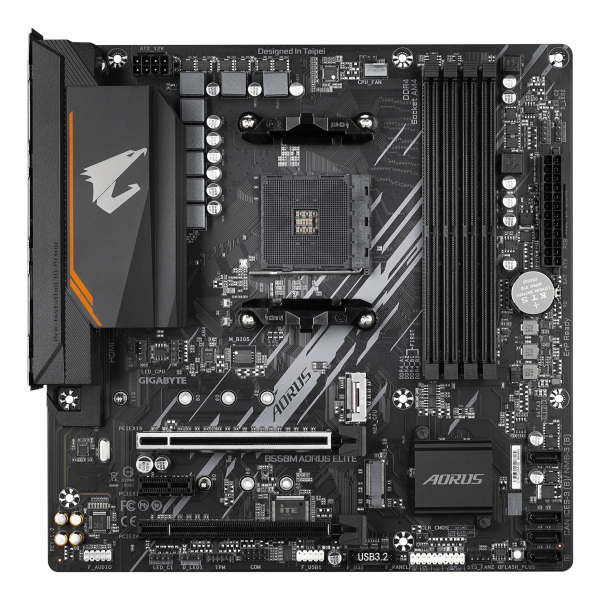 B550M AORUS ELITE Mainboard – AMD Ryzen 5000 CPUs - 5+3 Phasen VRM - bis zu 4733 MHz DDR4 - 1xPCIe 4.0 + 1xPCIe 3.0 M.2…