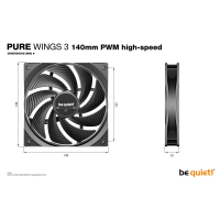 140mm be quiet! Pure Wings 3 PWM high-speed