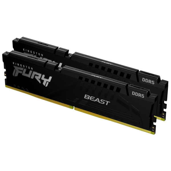 Kingston FURY Beast - DDR5 - Kit - 32 GB: 2 x 16 GB DIMM 288-PIN - 6000 MHz / PC5-48000 - CL30 - 1.4 V - ungepuffert - on-die ECC - Schwarz